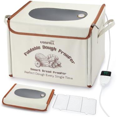 Imagem de Caixa dobrável à prova de pão com controle de temperatura (10 a 50 °C) e temporizador 48H, impermeabilizador de massa com rack de metal, caixa de impermeabilização para fermento, pizza, iogurte