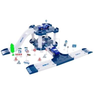 Imagem de Pista De Carrinhos Garagem de Polícia 40 Peças Adesivos para Decorar B