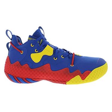Imagem de adidas Tênis de basquete unissex Harden Vol. 6, Azul/vermelho/amarelo-azul, 12.5 Women/11 Men