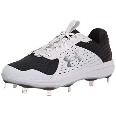 Imagem de Under Armour Men's Yard MT Baseball Shoe, Black (002)/White, 14
