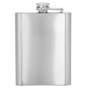 Imagem de GLOGLOW Ferramentas de Barra de Barra de Aço Inoxidável 7 Onças de Licor Quadril, Funil, Duas Xícaras de Vinho, Portátil para Acampar, Viajar, Bar de Presentes e Restaurante (7 oz maconha escovada +