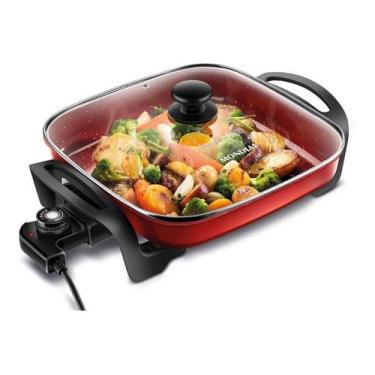 Imagem de Panela Elétrica PE-49-RC MultiCook 1200W de Potência Red Ceramic Mondi