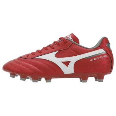 Imagem de Chuteira de Campo Mizuno Morelia Classic MD Masculina, Vermelho, 42