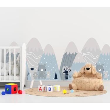 Imagem de Adesivo de Parede Infantil Cerca Cerquinha Montanha Quarto