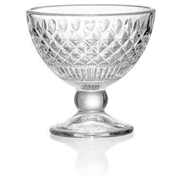 Imagem de Red Co. Copos de sobremesa clássicos com pés, tigelas de sorvete de vidro transparente premium – perfeitos para salada de frutas Parfait ou pudim, conjunto de 6, 265 g