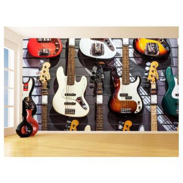 Imagem de Papel De Parede 3D Musica Guitarra Cores Loja 3,5M Mus119