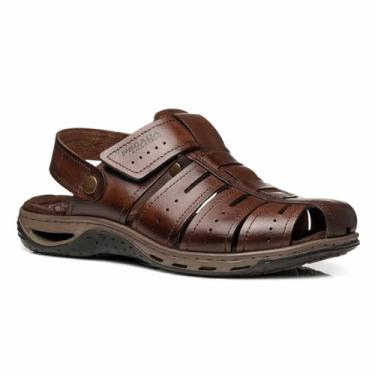Imagem de Sandália Masculina De Couro Legítimo Amortech Pegada 131676 (Pinhão, BR, Adulto, Numérico, 37)