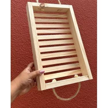 Imagem de Bandeja Rústica em Madeira de Pinus