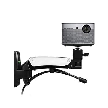 Imagem de Suporte para projetor, suporte para projetor, suporte de teto, liga de alumínio, rotação de 360° universal, mola a gás, suporte inclinado, suporte para projetor (cor: prata)