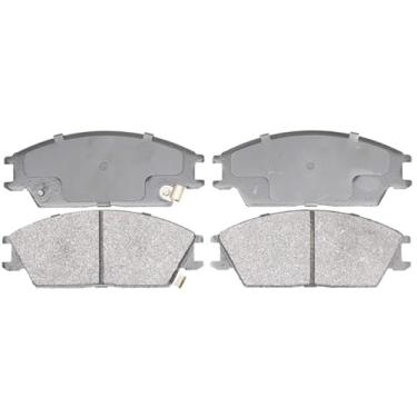 Imagem de ACDelco Conjunto de pastilhas de freio a disco dianteiro semi-metálicas 14D440M prata com sensor de desgaste