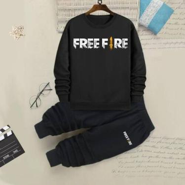 Imagem de Conjunto infantil de moletom - Franca kids , Preto, 2