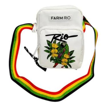 Imagem de Bolsa bag fem farm gema rio maraca 78325155, Bege, Verde, Amarelo, UN