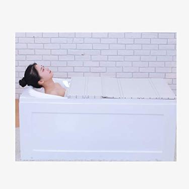 Imagem de Vassoio per Vasca da bagno, copertura per Vasca da bagno em PVC Bianco Protezione Pieghevole per Vasca da bagno. Assecories per Vasca da bagno