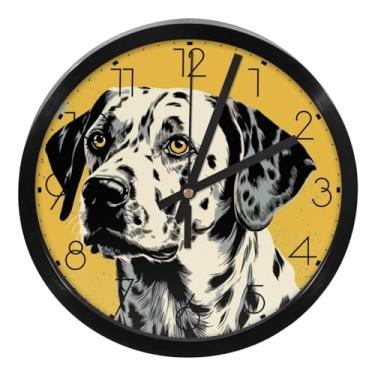 Imagem de LILINWAN Relógio de parede 24 cm sem tique-taque silencioso operado por bateria relógio de parede redondo moderno estilo simples decoração relógio para escritório/escola/quarto/sala de estar