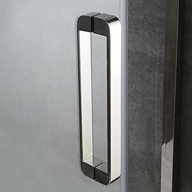 Imagem de Puxadores de porta de chuveiro de banheiro de aço inoxidável resistente, puxador de porta deslizante com acabamento polido completo substitui maçanetas antigas ou danificadas (tamanho: 400 mm) ()