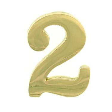 Imagem de Zhongwang Hardware A180 Número de casa autoaderente de latão brilhante número de porta número 2 dois números de casa autoadhesivo de latón brillante de 2 pulgadas Número de buzón Número de puerta 2