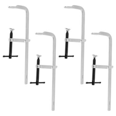 Imagem de 4 peças de aço resistente clipe F forte força de aperto soldagem F braçadeira de braço forjado braçadeira de barra de soldagem estável para marcenaria (4)