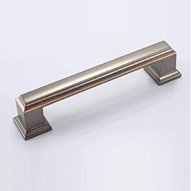 Imagem de Puxador de gaveta bronze mobiliário moderno simples guarda-roupa armário maçaneta criativa gaveta armário puxador retro (tamanho: B) (D) (B)