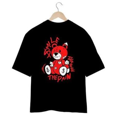 Imagem de Camiseta T-shirt Feminina Estampada URSO VIOLENTO - loja dinka, p, Pre