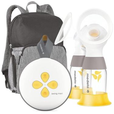 Imagem de Bomba Tira Leite Elétrica e Portátil Recarregável via USB C com Bolsa de Transporte, MEDELA 101043614, Cinza