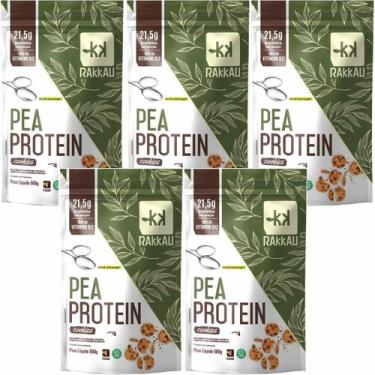 Imagem de Kit 5 Pea Protein Cookies Rakkau 600g Vegano Proteína