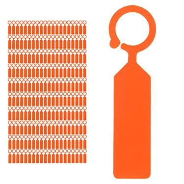 Imagem de aqxreight 100 Peças Etiqueta de árvore de Plantas Penduradas Etiquetas de Flores Marcadores de Sinal Acessório de Jardinagem 11x2.4cmLaranja Ajuda Diferente a Muitas Flores ou Sementes e e às