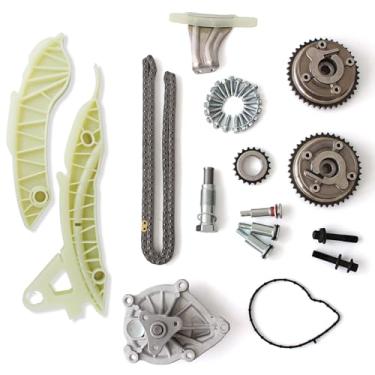 Imagem de AUCERAMIC Kit de corrente de distribuição com rodas dentadas VVT e bomba de água adequado para 2007-2016 Mini Cooper 2011-2016 Mini Cooper Countryman 2013-2016 Paceman 1.6L L4 Substituição
