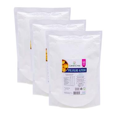 Imagem de Kit 3X: Polvilho Azedo Sem Glúten Leve Crock 500g