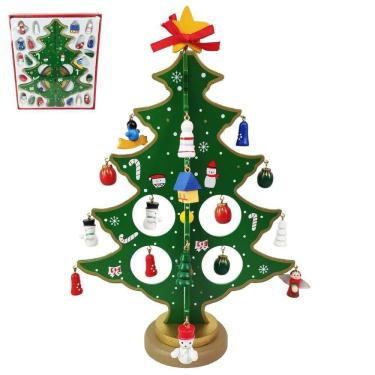 Imagem de Coleçao Natal Bonequinhos Natalino Mini Arvore Madeira (919)