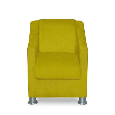 Imagem de Mini Poltrona Cadeira Infantil Tilla De Criança Suede Amarelo