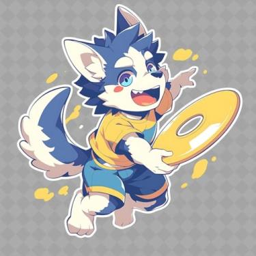 Imagem de Adesivo Decalque de Parede Infantil Estilo Anime Monstros Fofinhos Fácil de Remover 50x50cm