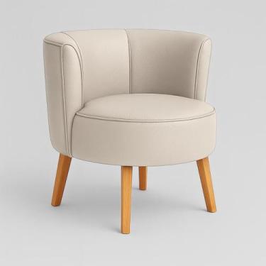 Imagem de Poltrona Decor para Recepção Comercial Tecido Corano Resistente Pés de