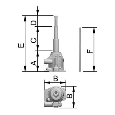 Imagem de Macaco Garrafa 12 T Hidráulico Eff12 Bovenau