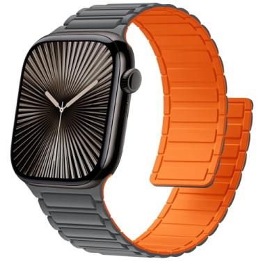 Imagem de Pulseira magnética para Apple Watch séries 11/10/9/8/7/6/5/4/3/SE/2nd/Ultra 2/3 de 49 mm, 46 mm, 45 mm, 44 mm, 42 mm, 41 mm, 40 mm, 38 mm, 49 mm, 46 mm, 4 / SE/2, Ultra 2/3