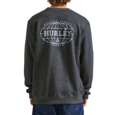 Imagem de Moletom Careca Hurley Global Cinza-Masculino