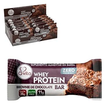 Imagem de Barra Protein Q-VITA Brownie Choc Zero 36g (18 Unidades)