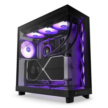 Imagem de Gabinete Nzxt H6 Flow Rgb, Preto, Dual-chamber, Mid-tower, Vidro 360°