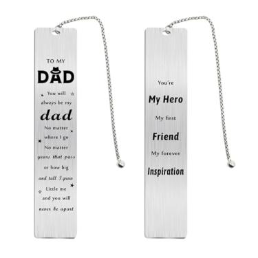 Imagem de Fetiger Presente de Natal para pai de Daughter, to My Dad Bookmark for Men, Best Daddy Birthday Thanksgiving Ideas from Son