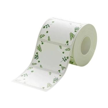 Imagem de Papel Adesivo Térmico Impermeável Para Impressão De Etiquetas Redondas