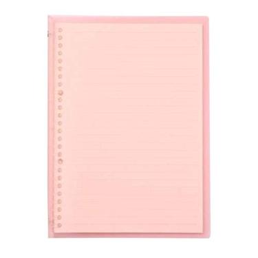 Imagem de Caderno Recheável Transparente com 26 Anéis Grampo de Folhas Soltas Capa Flexível PP 30 Papel Ruled para Suprimentos Esc