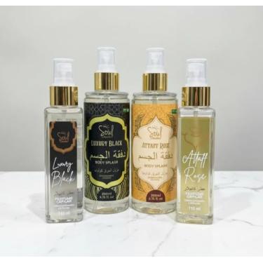 Imagem de Kit 2 Body Splash Árabe + 2 Perfume Capilar Cabelo Feminino