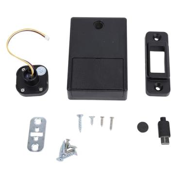 Imagem de CUOFYUNL Fechadura de armário com impressão digital Smart Biometric Keyless Support USB Carga de emergência Fechadura de guarda-roupa de gaveta de segurança infantil para