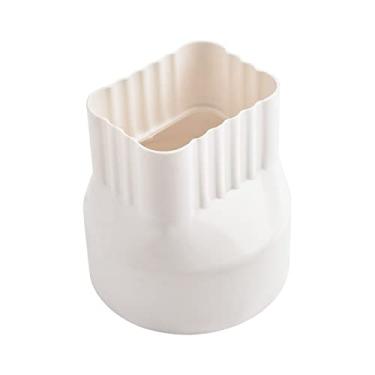 Imagem de UFURMATE Adaptador de calha para drenagem, 1 peça de PVC 8,7 x 6,5 cm adaptador de tubo de drenagem de plástico adaptador de calha de chuva para conexão de tubos de drenagem de diâmetro de 105 mm