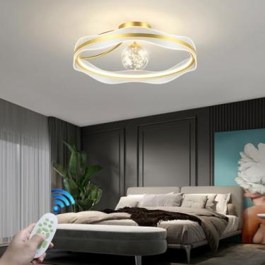 Imagem de Luminária de teto moderna com LED dimerizável e controle remoto, estilo lustre com cúpula em formato de céu estrelado, design criativo, ideal para ilha de iluminação em salas de jantar, escr
