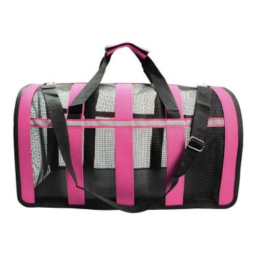 Imagem de Bolsa Grande Transporte Pet Gato Cachorro Animais Estimaçao Faixa Refletiva Passeio Viagem Caminhada Carro Aviao Lazer