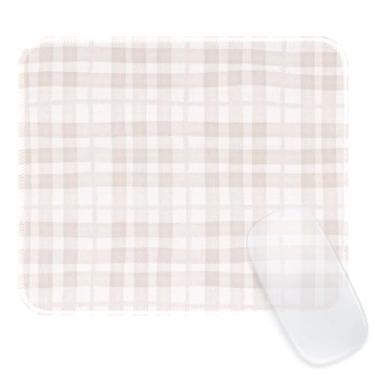 Imagem de Ksriylm Tapete de rato quadrado bonito listrado com borda costurada, tapete de rato pequeno de tecido impermeável premium, base de borracha antiderrapante, simples, engraçado, tapete de rato de rato