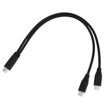 Imagem de BTFO Divisor de dados e carregamento USB C, durável 2 em 1, cabo USB C macho para transferência de dados e carregamento de dispositivos eletrônicos, fornecimento de dispositivo para celular relógio e