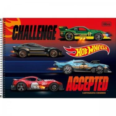 Imagem de Caderno Cartografia E Desenho Hot Wheels 80fls Capa Sortida - Tilibra