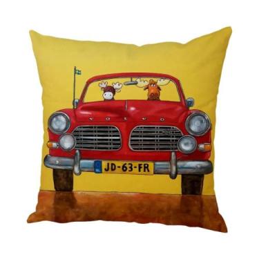 Imagem de Capa De Almofada Colorida Com Estampa De Cachorro De Desenho Animado P