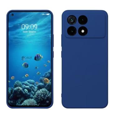 Imagem de Capa Silicone Premium para Xiaomi POCO X6 Pro – Interior Aveludado, Proteção de Câmera e Toque Macio Antichoque (Azul Royal)